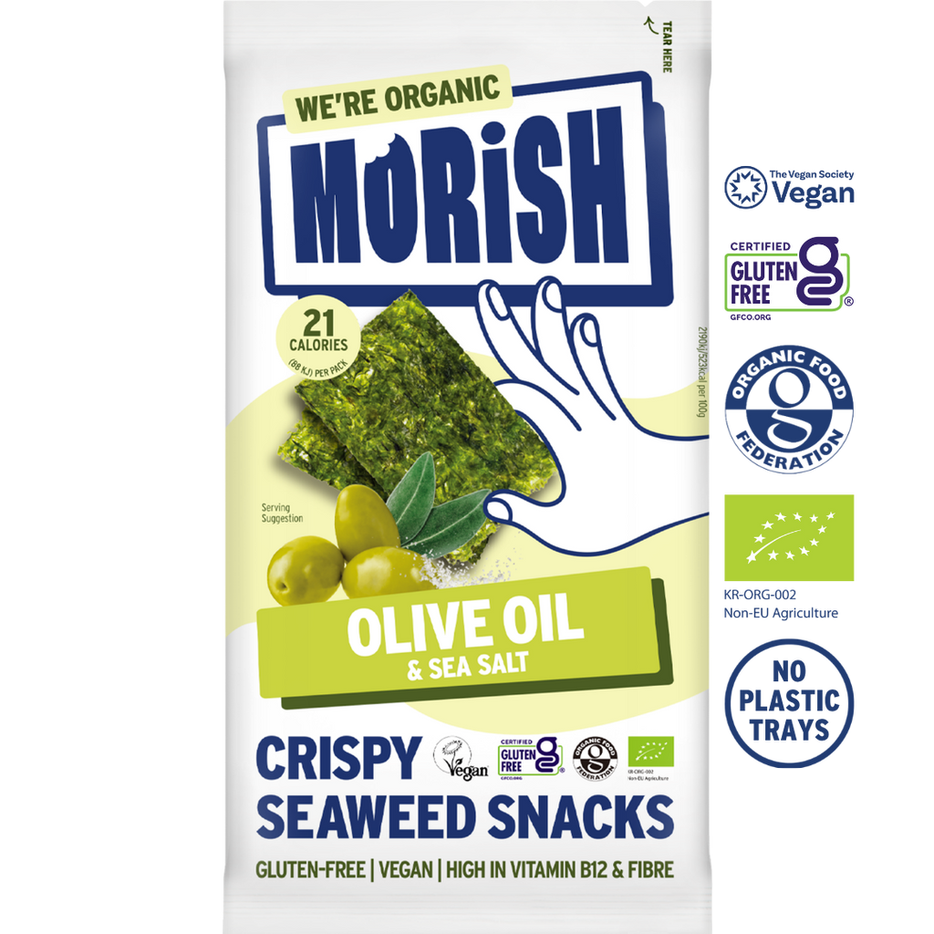 Pack of MORiSH Organic Olive Oil Seaweed Snacks