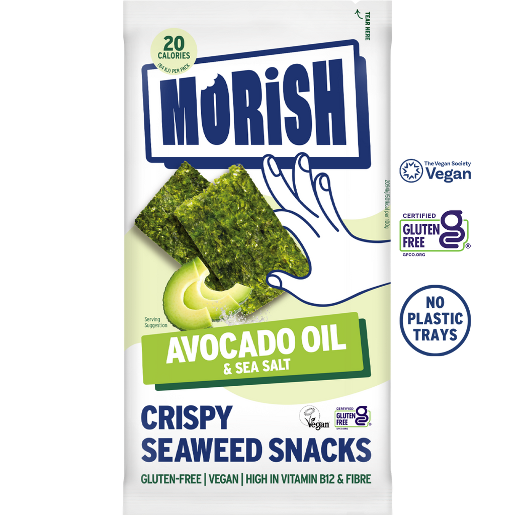 Pack of MORiSH Crispy Avocado Oil Seaweed Snacks