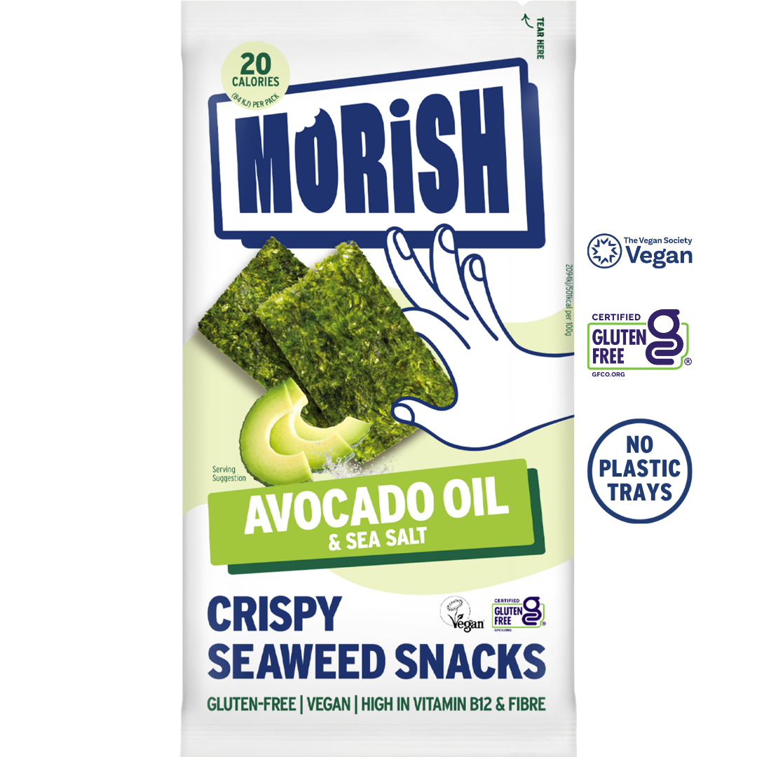 Pack of MORiSH Crispy Avocado Oil Seaweed Snacks