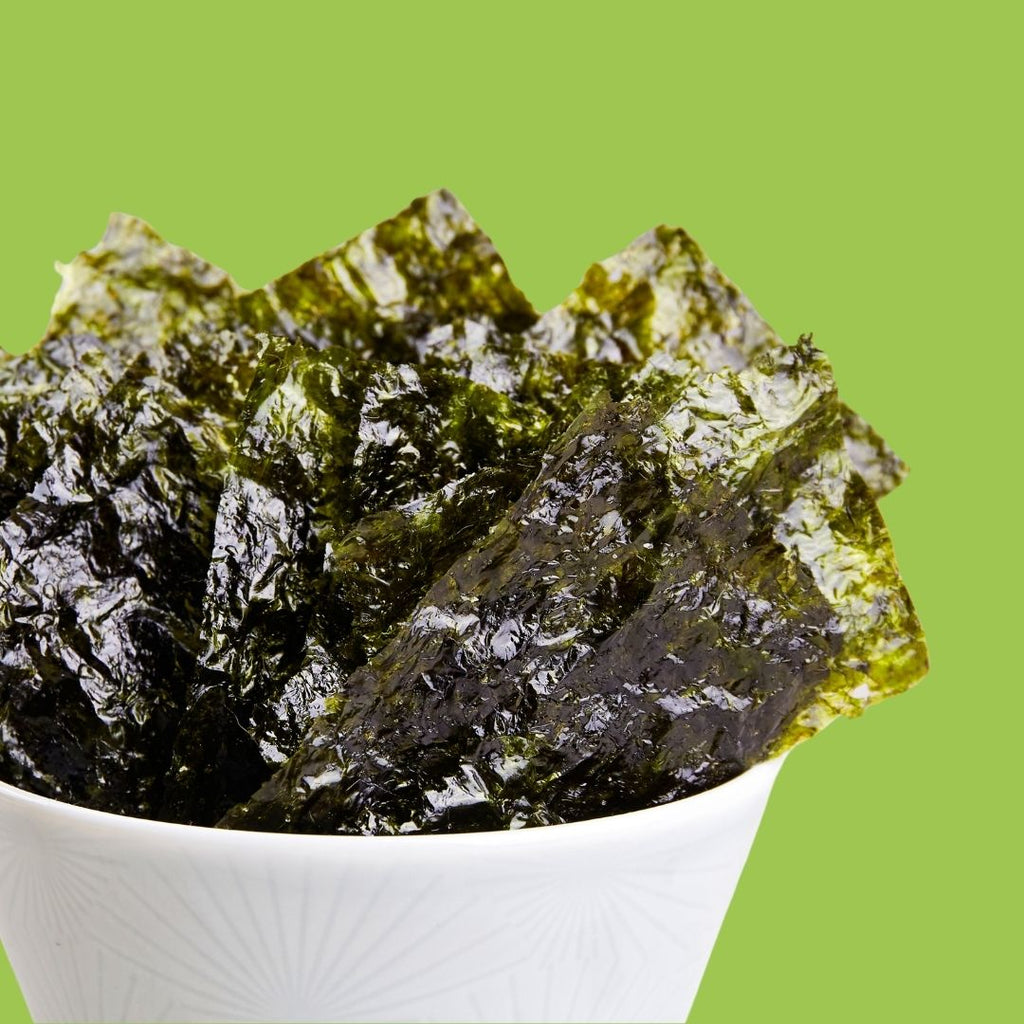Bowl of crispy avocado oil seaweed