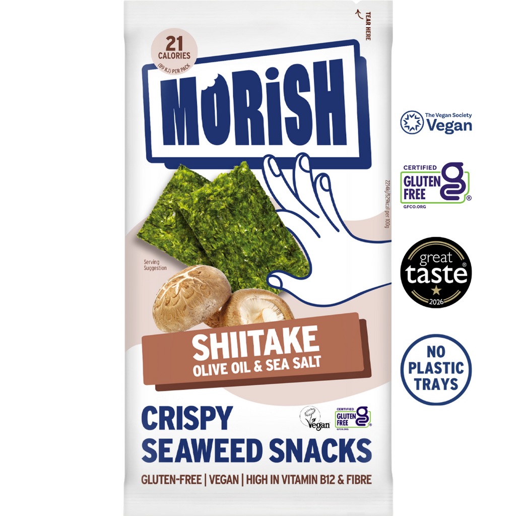 Pack of MORiSH Crispy Shiitake Seaweed Snacks
