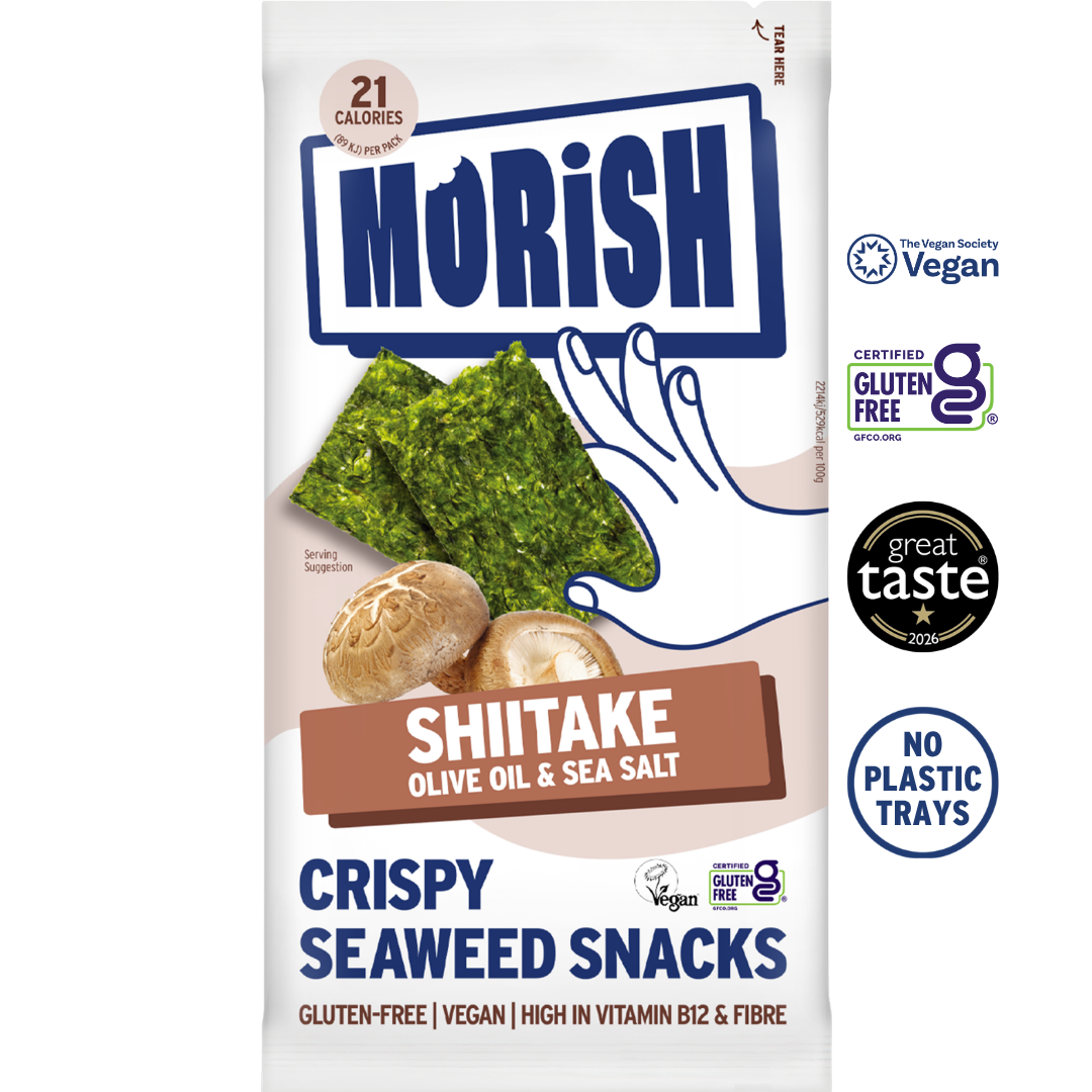 Pack of MORiSH Crispy Shiitake Seaweed Snacks