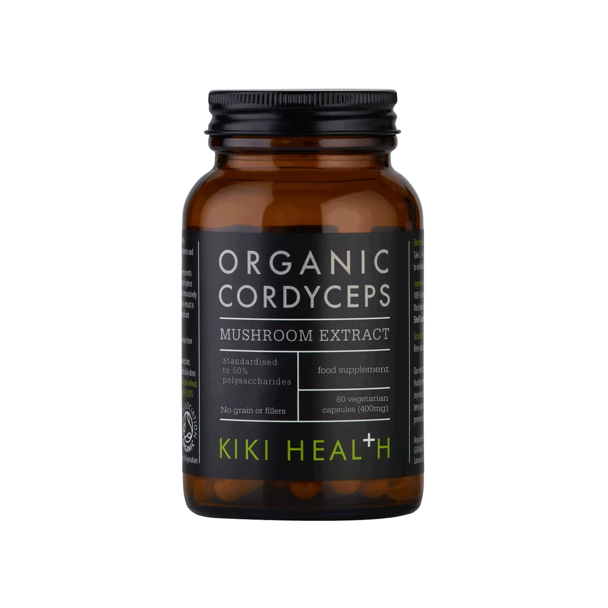 KIKI Health Organic Cordyceps Extract 60 vegicaps