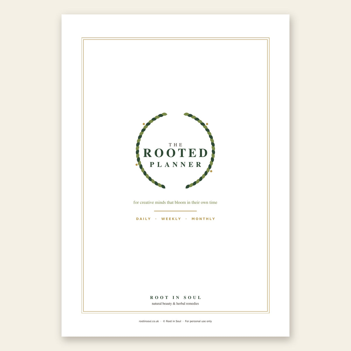 The Rooted Planner – Free Printable
