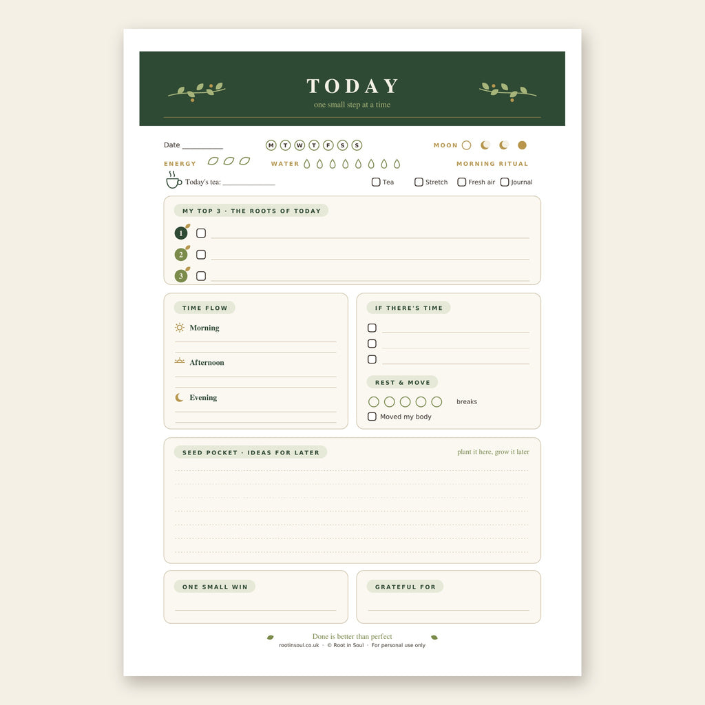 The Rooted Planner – Free Printable