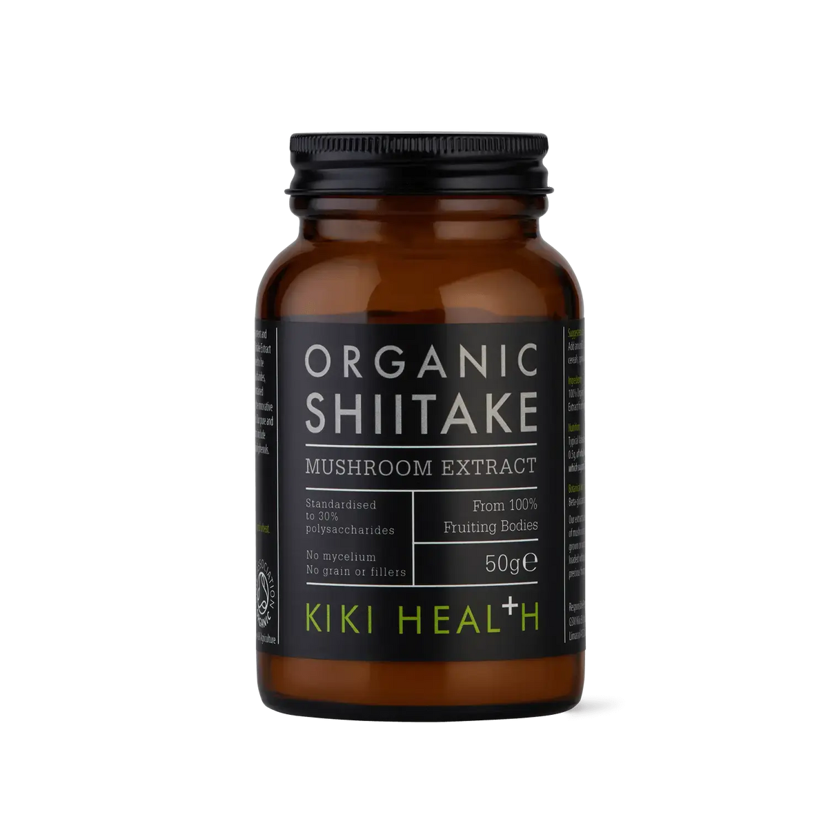 KIKI Health Organic Shiitake Mushroom Extract Powder 50g jar